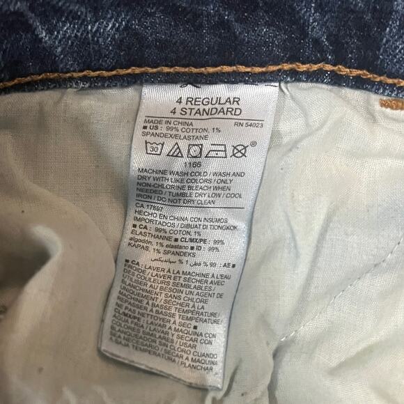 Old Navy Boyfriend Straight Droit Denim Jeans Womens Size 4 Distressed Simple - Picture 7 of 9